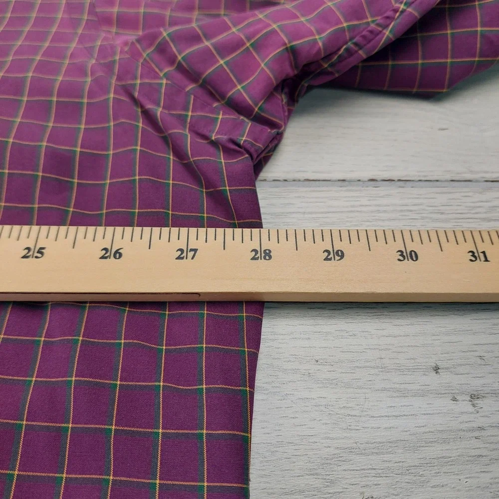 Polo Ralph Lauren Shirt Button Down Mens XL Purple Check Blake Cotton Preppy Dad